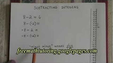 Subtracting Integers