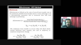 Effectiveness-NTU Method for Parallel Flow Heat Exchanger