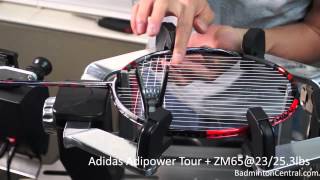 Adidas Adipower Tour + Zymax 65 @ 23/25.3lbs - Badminton Stringing