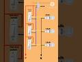 One Switch se 3 Bulb Control | Two Way Switch Wiring Diagram | #shots #electrical