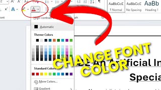 How to Change Font Color in Microsoft Word
