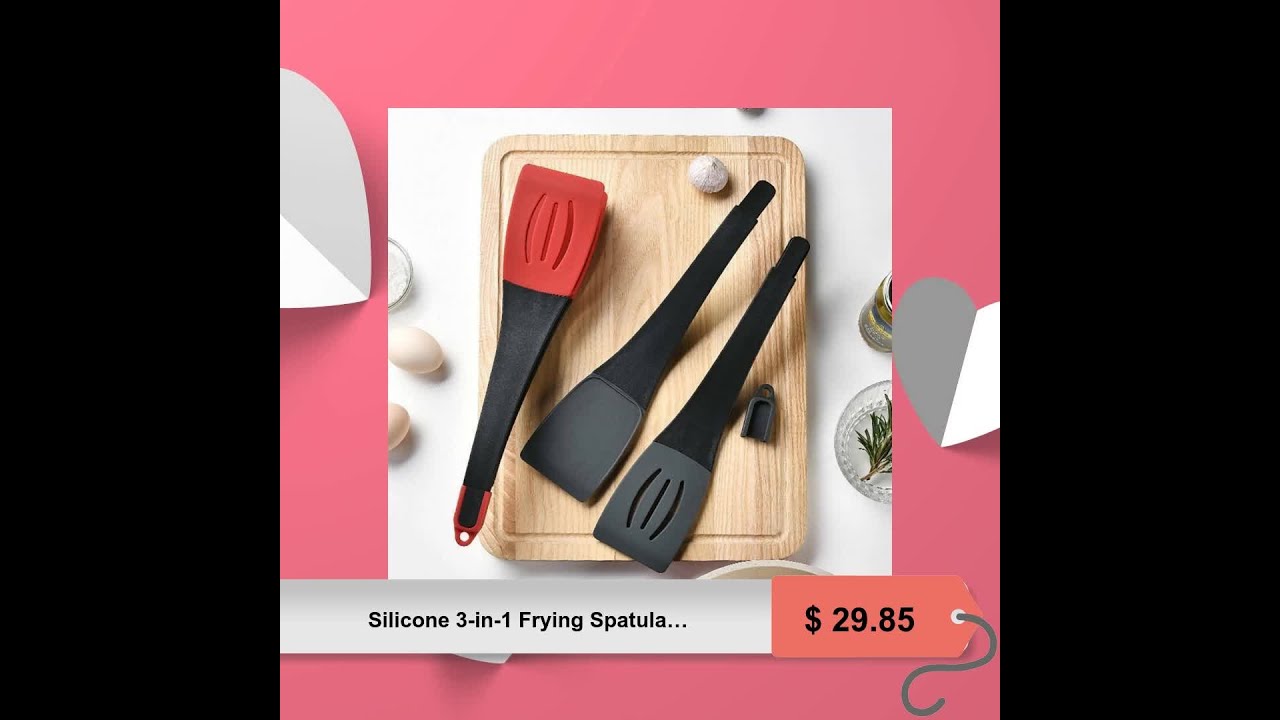 Silicone 3-in-1 Frying Spatula Clip - Essential Kitchen Gadget for Easy Cooking