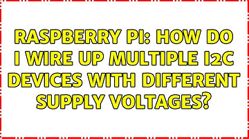 Raspberry Pi: How Do I Wire up Multiple i2c Devices with Different Supply Voltages?