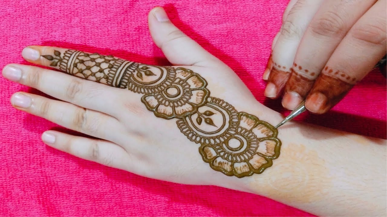 Very Easy Simple Mehndi Design Latest Arabic Mehendi Design For Back Hands Mehandi Designs Youtube