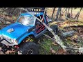 We're driving the CROSSRC SG4 1/10 4WD DEMON through a mysterious forest..🌲🪵🚙😉 #crossrc #rctruck #rc