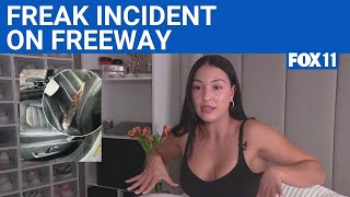 Metal rod tears through car, pierces driver | FOX 11 LA
