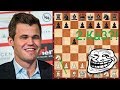 Шахматы. Магнус Карлсен ИЗДЕВАЕТСЯ в дебюте, нарушая все ПРАВИЛА ШАХМАТ!