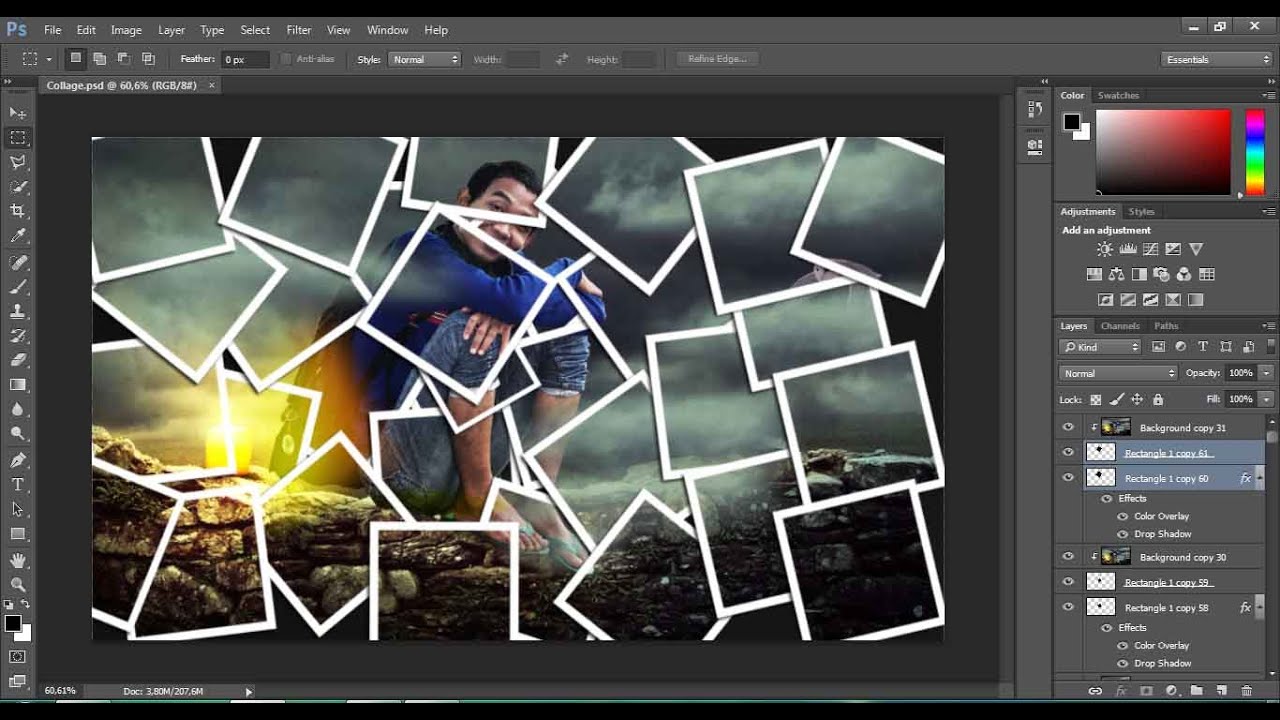  Tutorial Cara  Membuat  Album Foto Kolase  dengan Photoshop 