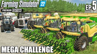 Mega SILAGE PRODUCTION w/ KRONE and BiG BUD | MEGA Equipment Challenge | Farming Simulator 22