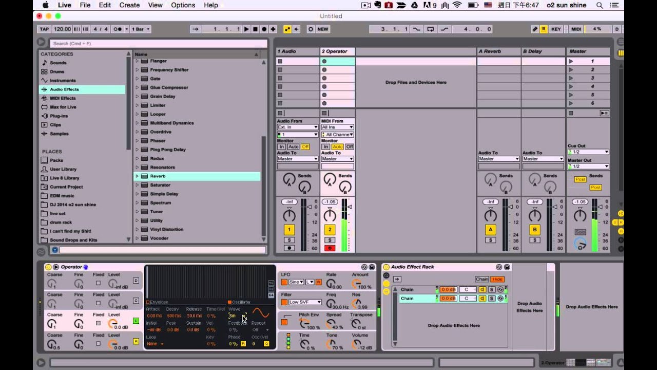Bass Line ( Operator ) Ableton Suite 樂器教學應用 - YouTube