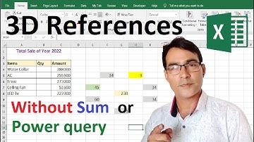 How to use 3D reference in excel | 3D reference without power query in excel | 3d Formula in excel