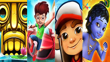 Temple Run 2 vs Kicko & Super Speedo vs Subway Surfers vs Little Krishna Gameplay