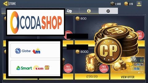 How to Recharge Call Of Duty Garena | In CODA SHOP Using Load Globe & Smart | TAGALOG