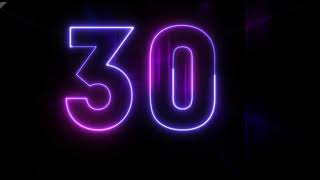 Celebrity 30 seconds countdown numbers glowing beautiful Wealth