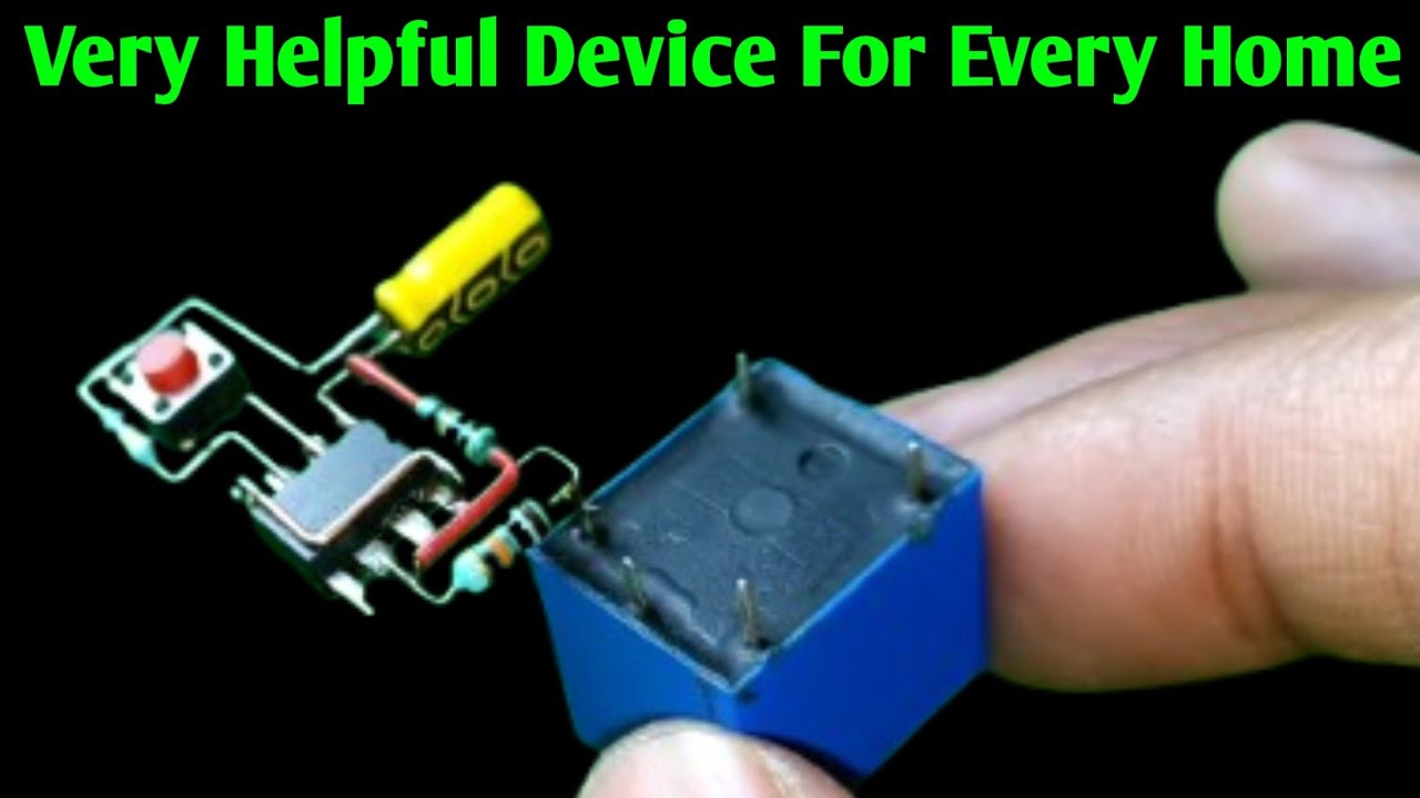 Soft ON & Soft OFF Circuit Using NE555P IC | 5V Relay Push Button ON ...