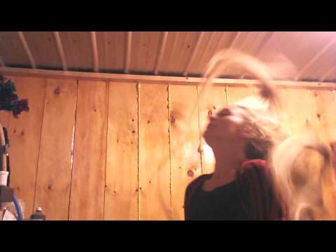 Headbanging with 45 inches of hair.