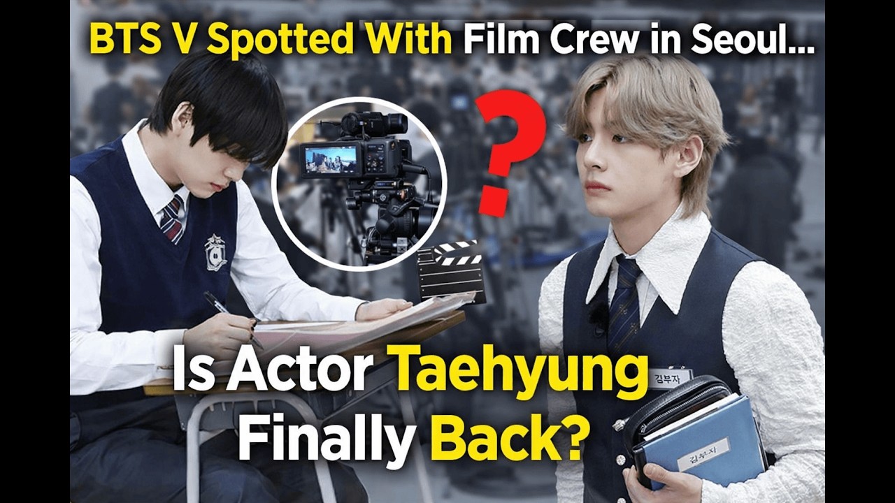 Участника BTS Ви заметили со съемочной группой в Сеуле… Неужели актер Тэхён наконец-то вернулся?
