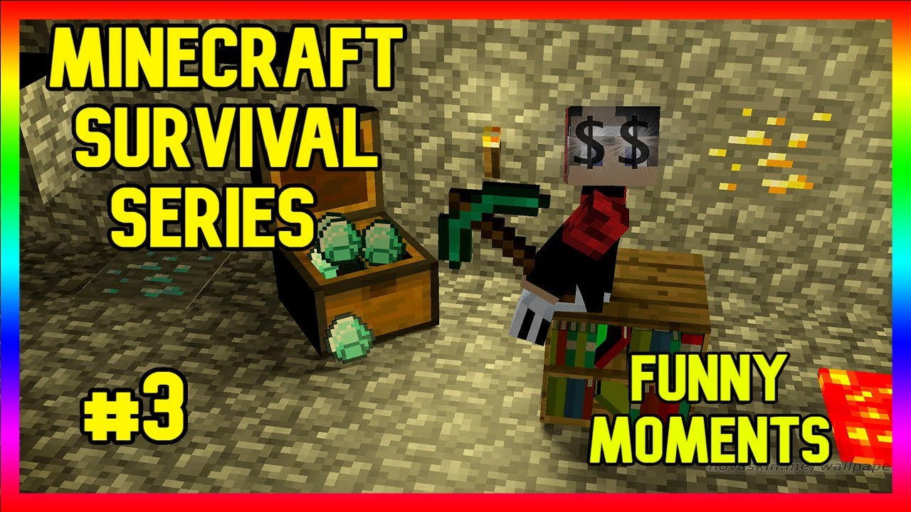 Minecraft Survival part 3 funny moments || Found diamonds. {Hindi/Urdu ...