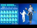All new icon series dance  emotes in fortnite