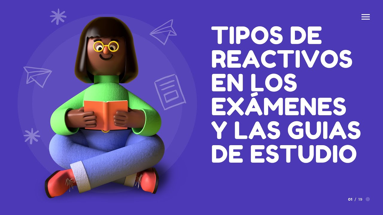 TIPOS DE REACTIVOS EN EXÁMENES Y GUÍAS DE ESTUDIO. - YouTube