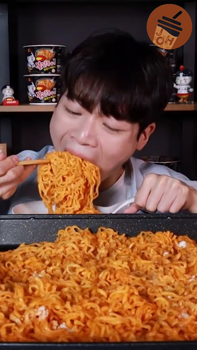 MUKBANG EXTREME BIG BITES 'Buldak Rose Fire Noodles'🔥🌶️🍜🥵