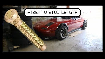 EcoTec Miata: ARP Extended Stud Install - Slip on Spacers!