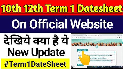 Live Datesheet Check on Official Website: Cbse Term 1 Datesheet for Class 10 and Class 12 |