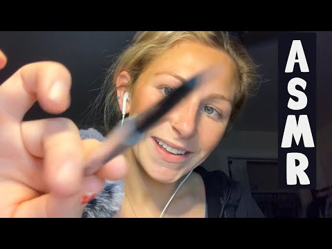 ASMR Roleplay ✸ Doing Your Makeup (Inaudible Whisper) | Personal Attention