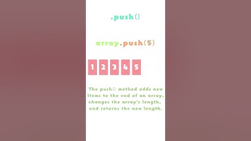 How arrays .push() method works #shorts #array #programming #visualization #javascript  #js #coding