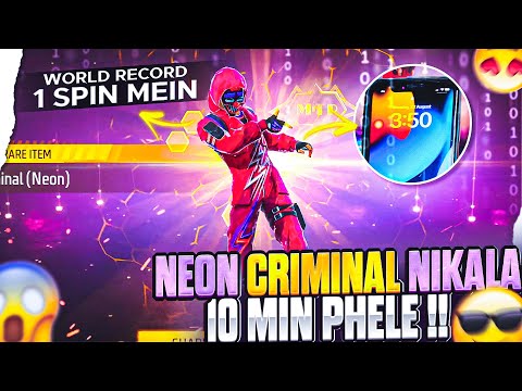 Neon Criminal Nikala 10 Minute Pehle 😱🔥 World Record 🌎 #shorts #freefireshorts #messytalk