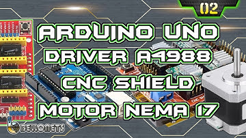 ♾️CALIBRAR DRIVER A4988 + CNC SHIELD + MOTOR NEMA17 + Arduino Uno │ @bellonets
