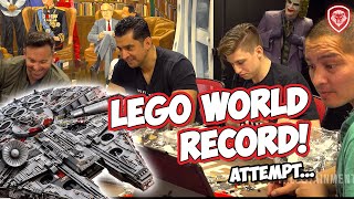 Millennium Falcon Lego World Record Attempt- Bonus 5 Giveaways Of 1000 Lego Set