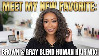 Must Try This Brown And Gray Blends Tone Human Hair Wig! #soulladywigs #graywigs #silverhair #hair
