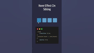 Hover Effect On Sibling | HTML CSS #css #html