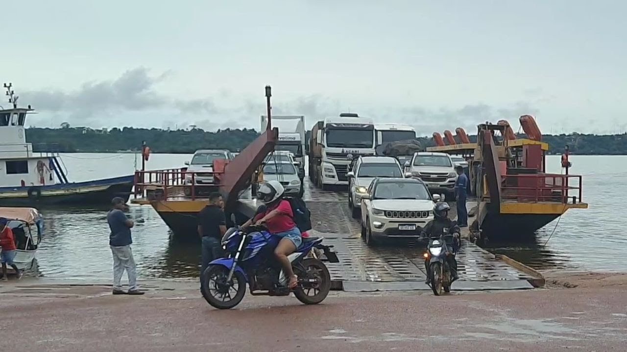 Travessia da balsa Rio Tapajós Itaituba PA # 119