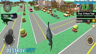 Destroy Building, Vehicles And Tree - Dinosaur Game City Rampage #1 Android Gameplay screenshot 4