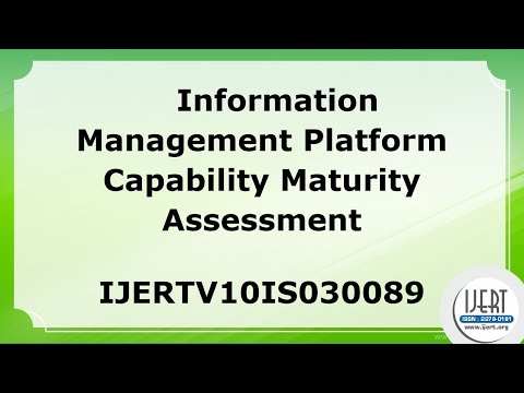 Information Management Platform Capability Maturity Assessment