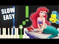 Part Of Your World - The Little Mermaid | SLOW EASY PIANO TUTORIAL   SHEET MUSIC by Betacustic