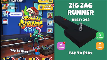 Subway Surfers vs Zig Zag Runner 3D Gameplay | MOBILE GAMING 