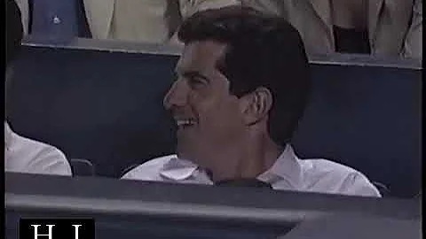 Last footage of John F. Kennedy Jr July 15, 1999 at the Braves Vs Yankees game at the Yankee Stadium
