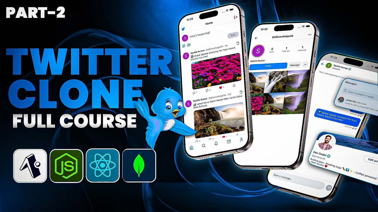Build a Twitter (X) Clone in React Native | Part 2 | Complete Social ...