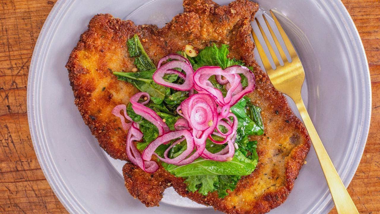 How to Make Pork Paillard With Warm Winter Greens Salad by Rachael