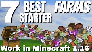 7 EASY Minecraft Starter Farms for Minecraft Survival: BEST Minecraft Farms for the Start of a Game