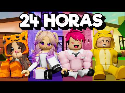 24 HOURS in a SINGLE COLOR WORLD with the Team in Brookhaven Roblox