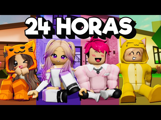 24 HORAS en un MUNDO de UN SOLO COLOR con el Team en Brookhaven Roblox