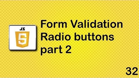 JavaScript beginner tutorial 32 - radio buttons part 2
