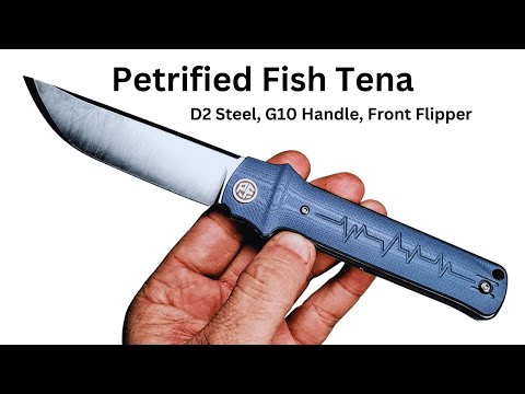 Нож складной Petrified Fish Tena к. Black G10 (PFB04DDW), видео 1