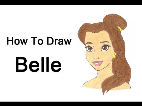 How To Draw Belle From Disney S Beauty And The Beast Youtube