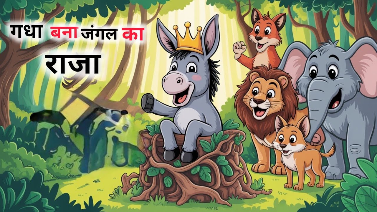 गधा  बना जंगल का राजा | Animal Khani | Hindi kahani | panchtantra ki kahani | Moral Story 