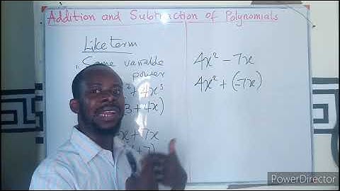 Addition and Subtraction of Polynomials